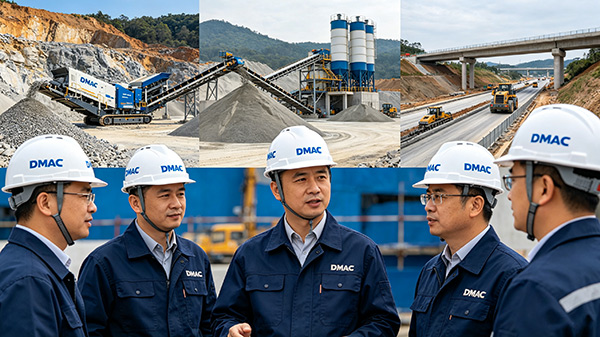 Mobile crushing and screening system on-site